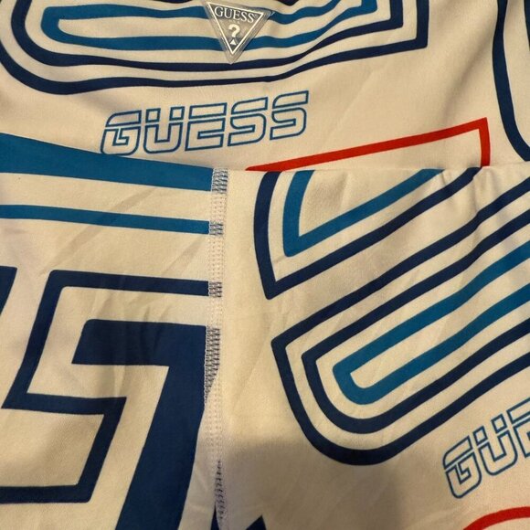 GUESS leggings pants running activewear size large logo print Athleisure Stretch - Picture 9 of 15